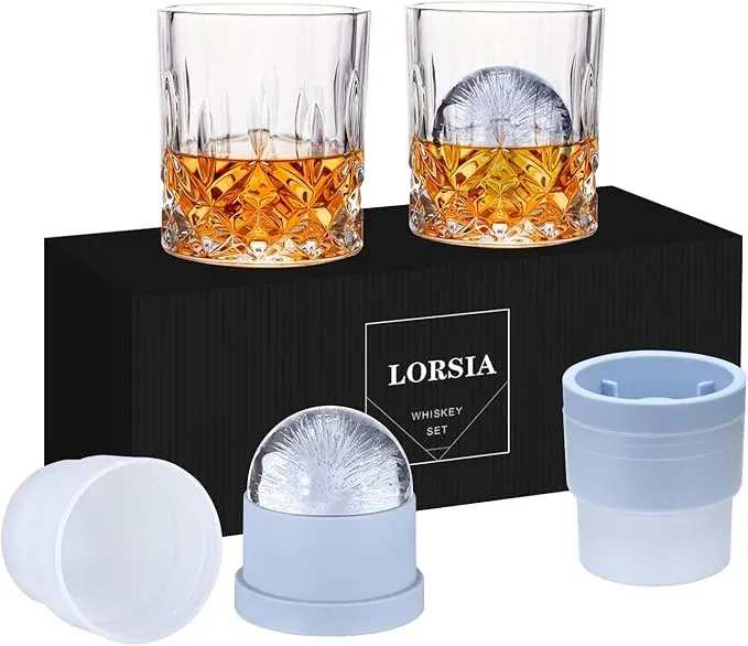 LORSIA Crystal Whiskey Glass showing clarity and design