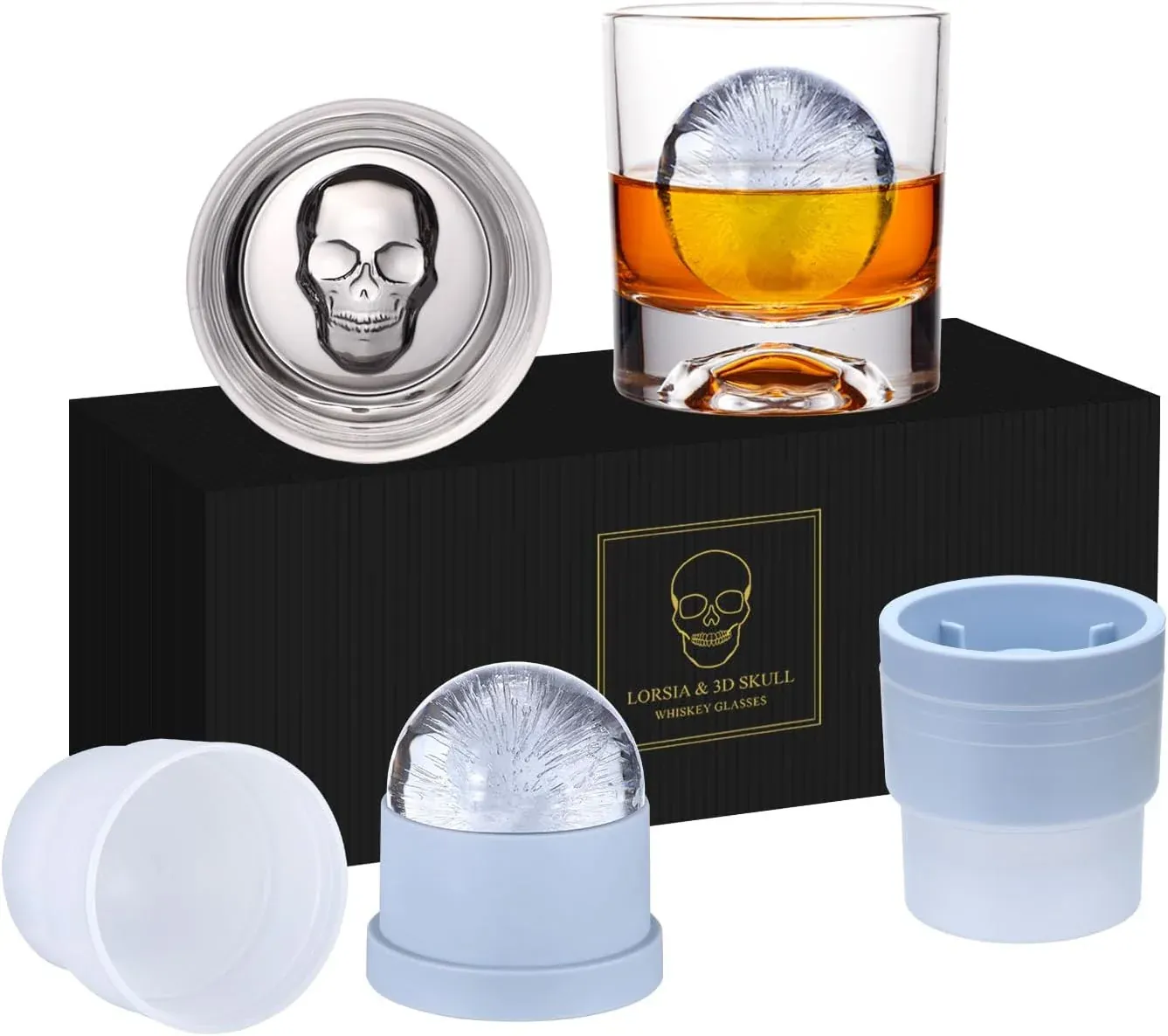 LORSIA Skull Whiskey Glasses